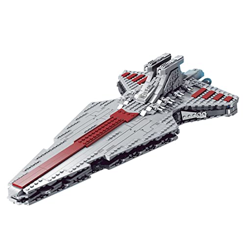 PANQI Modelo de Crucero de Ataque de la República Estelar 878 Piezas Space Wars Sci-Fi Style UCS Republic Attack Cruiser Kit de construcción Compatible con Lego Star Wars