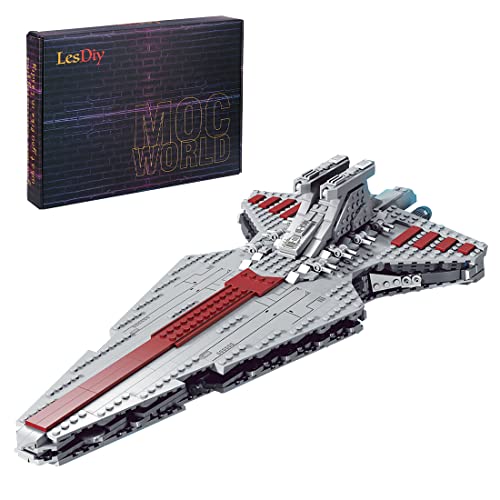 PANQI Modelo de Crucero de Ataque de la República Estelar 878 Piezas Space Wars Sci-Fi Style UCS Republic Attack Cruiser Kit de construcción Compatible con Lego Star Wars