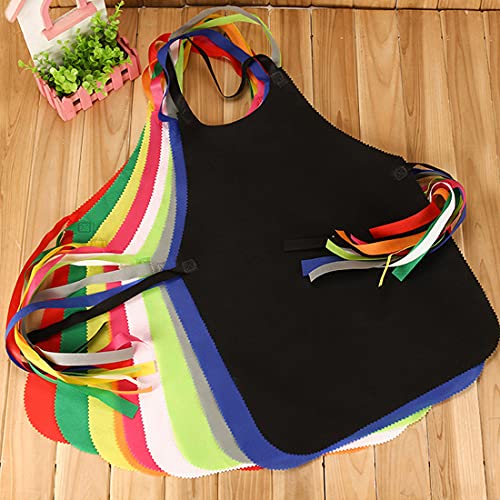 Paquete de 9 baberos de colores, baberos desechables para niños adultos/tela no tejida/mantener la ropa limpia/ideal para manualidades de cocina y barbacoa