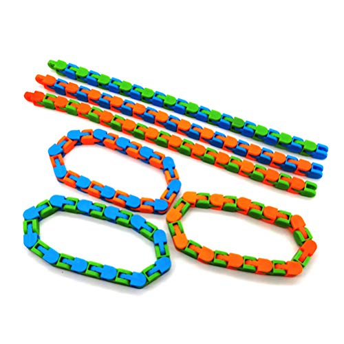 Parkomm Wacky Tracks Juguete Fidget a presión y Clic, Divertido Juguete antiestrés con Cadena Fidget para niños, Adultos, Rompecabezas, Juguetes educativos, Color Aleatorio