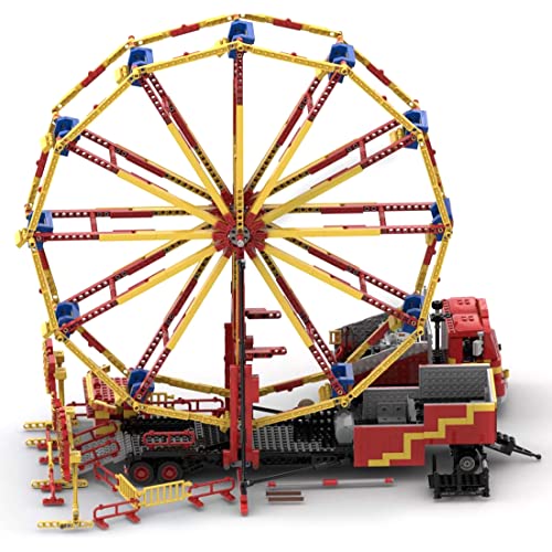 Parque de atracciones, 2206 piezas + modelo de rueda gigante, MOC-58005, DIY gran parque de ocio para niños y niñas dinámico