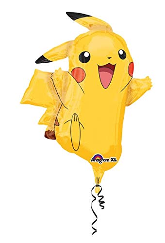 Party Store Web by Casa Dolce Casa Pokemon Pikachu - Pelota de papel supershape - Kit de ramo de centro de mesa para inflar con aire o helio - CDC - (1 supershape, 20 globos de pez)