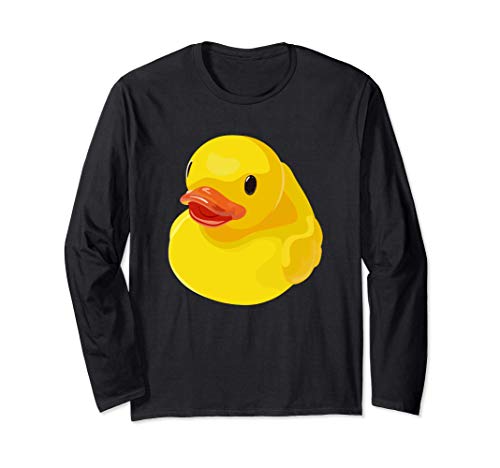 Patito lindo de goma Camiseta Manga Larga