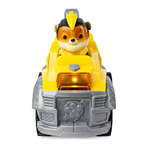 PAW PATROL Mighty Pups | Vehículos con Luz, Sonido y Figura de Juego | Patrulla Canina, Figura:Rubble