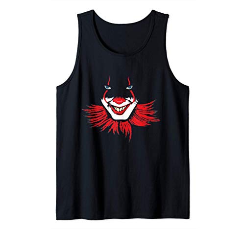 Payaso malvado de Halloween miedo Red Payasos Cara Camiseta sin Mangas