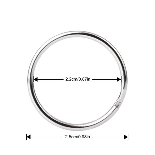 PChero 3,8 x 2 cm Giro de Cierre de Mosquetón con llavero para Manualidades DIY, 15 kg Carga (50 Unidades)