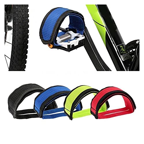 pedales de bicicleta 2pc Nylon Bicycle Pedal Correas Toe Clip Correa Cinturón Adhesivo Bicicleta Pedal Pedal Cinta Fija Engranaje Bicicleta Ciclismo Fijación Cubierta repuesto de pedales bicicleta