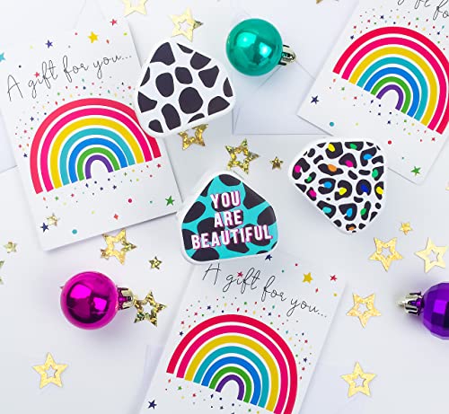 Pegatinas de arco iris para teléfono con enchufe de cargador, regalos personalizados para adolescentes, amigos, niños, niñas, niños, niños, niños, tarjetas de regalo de arco iris