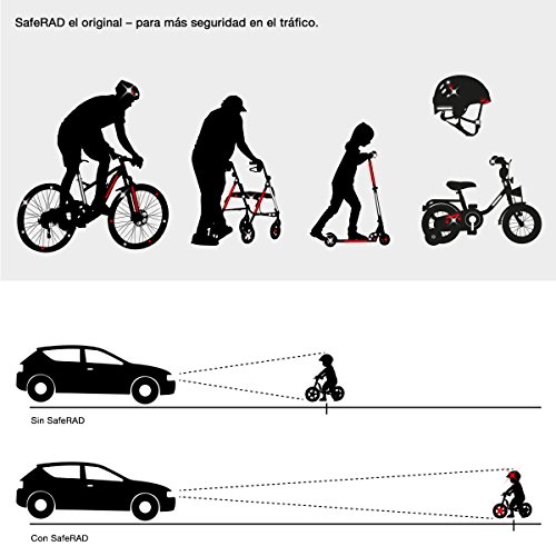 Pegatinas reflectantes para bicicletas "SafeRAD" para la seguridad vial - BLANCO