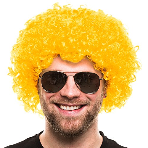 PELUCA AFRO DE CABELLO RIZADO - PELUCA / WIG AFRO NEGRA XXL CON RIZOS NEGROS PARA HOMBRES Y MUJERES – PELUCA PARA CARNAVAL