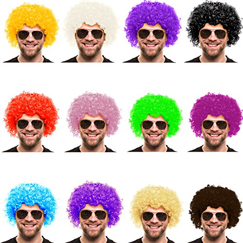 PELUCA AFRO DE CABELLO RIZADO - PELUCA / WIG AFRO NEGRA XXL CON RIZOS NEGROS PARA HOMBRES Y MUJERES – PELUCA PARA CARNAVAL