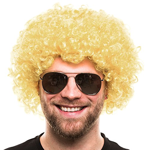 PELUCA AFRO DE CABELLO RIZADO - PELUCA / WIG AFRO NEGRA XXL CON RIZOS NEGROS PARA HOMBRES Y MUJERES – PELUCA PARA CARNAVAL