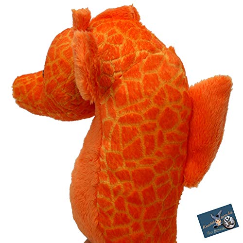 Peluche de caballito de mar, color naranja, 24 cm