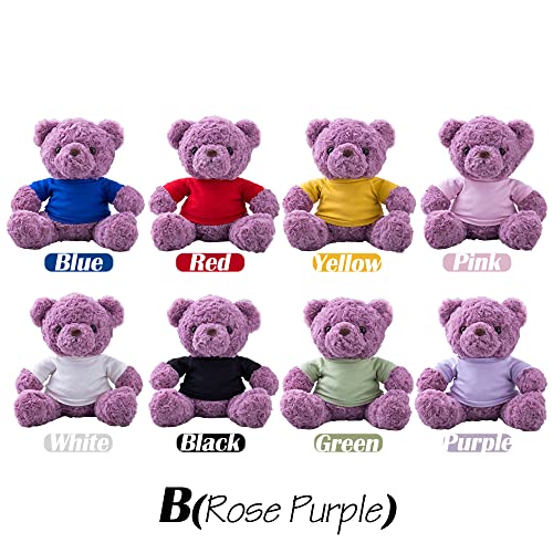 Peluche de Oso Lindo Personalizado de 25 cm, muñeco de Peluche con Nombre Personalizado, muñeco de Oso Colorido Suave, Juguetes de Navidad / año Nuevo Regalos para Amigos / Familia