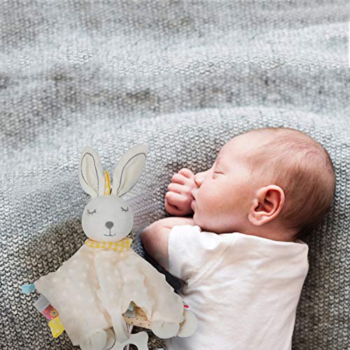 Peluche Manta Bebé - Doudou Conejo - Blanco - 27cm - Regalo de nacimiento