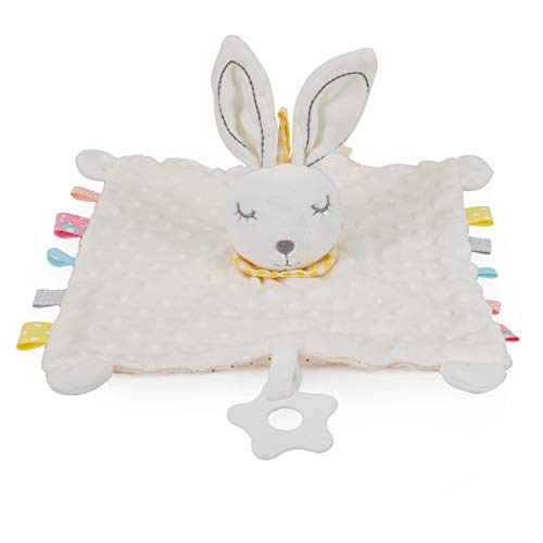 Peluche Manta Bebé - Doudou Conejo - Blanco - 27cm - Regalo de nacimiento