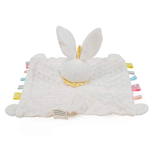 Peluche Manta Bebé - Doudou Conejo - Blanco - 27cm - Regalo de nacimiento