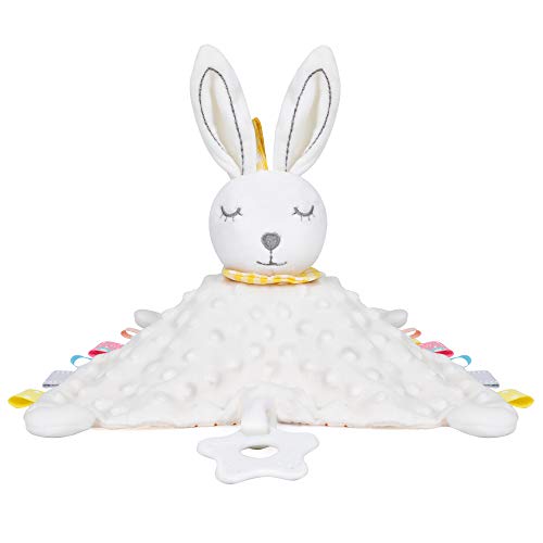 Peluche Manta Bebé - Doudou Conejo - Blanco - 27cm - Regalo de nacimiento