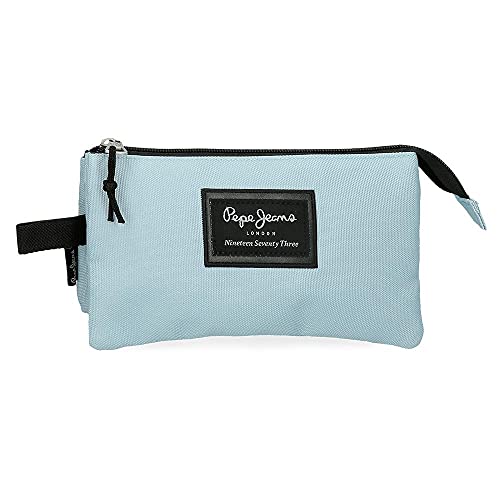 Pepe Jeans Aris Estuche Triple Azul 22x12x5 cms Poliéster