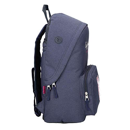 Pepe Jeans Bright Mochila Escolar Azul 31x42x15 cms Poliéster 19,53 L