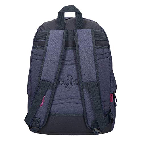 Pepe Jeans Bright Mochila Escolar Azul 31x42x15 cms Poliéster 19,53 L