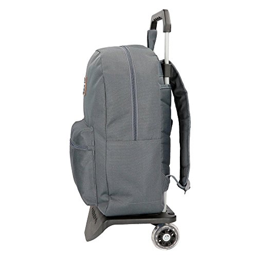 Pepe Jeans Cross Mochila con carro, 44 cm, color Gris