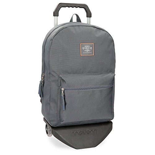 Pepe Jeans Cross Mochila con carro, 44 cm, color Gris