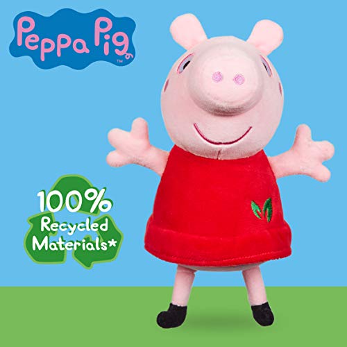 Peppa Pig Vestido Rojo Peppa-Juguete Suave, Felpa ecológica, Materiales 100% reciclados. (Character Options 07356)