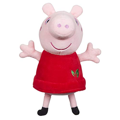 Peppa Pig Vestido Rojo Peppa-Juguete Suave, Felpa ecológica, Materiales 100% reciclados. (Character Options 07356)