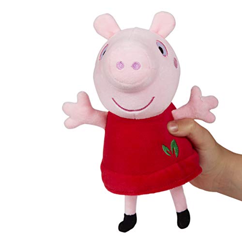 Peppa Pig Vestido Rojo Peppa-Juguete Suave, Felpa ecológica, Materiales 100% reciclados. (Character Options 07356)