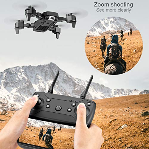 Perfeclan Dron S60 con cámara Dual 4K 1080P, Dron WiFi FPV para Adultos con cámara de Gran Angular 4K HD 2000Mah de Largo Tiempo de Vuelo Plegable RC Quadcopter - 1080P 1 Batería