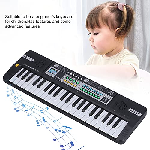 Piano Electrónico para Niños, Mini Pianos Duraderos de 37 Teclas con Cable USB para Aprendizaje de Instrumentos Musicales