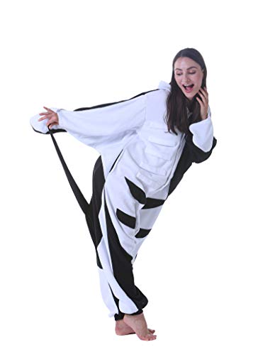 Pijama Animal Entero Unisex para Adultos con Capucha Cosplay Pyjamas Ropa de Dormir Traje de Disfraz para Festival de Carnaval Halloween Navidad Manta Rayas XL(178-187CM)