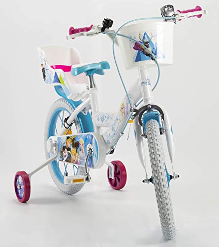 Pik&Roll Reine Des Neiges - Bicicleta de 16 Pulgadas, Unisex, Color Blanco y Azul