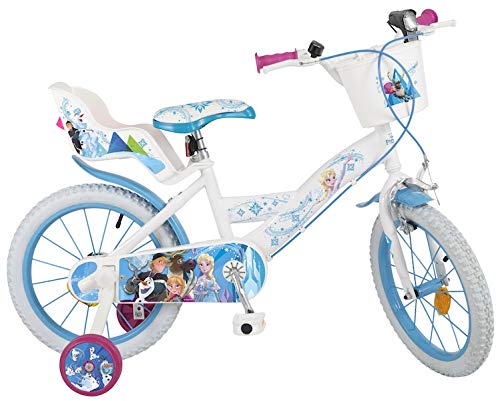 Pik&Roll Reine Des Neiges - Bicicleta de 16 Pulgadas, Unisex, Color Blanco y Azul