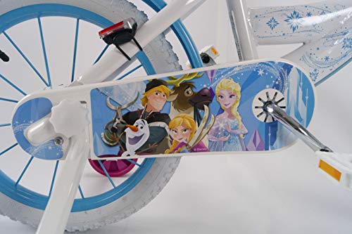 Pik&Roll Reine Des Neiges - Bicicleta de 16 Pulgadas, Unisex, Color Blanco y Azul