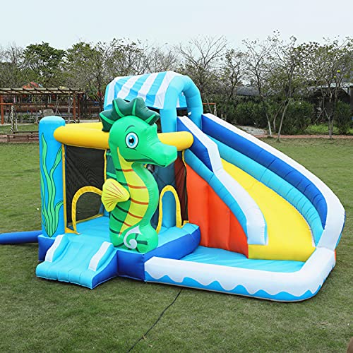 Piscina Hinchable Infantil - Resistente al Desgaste Tobogán Acuático Inflable Grande de la Piscina - Fácil de Desmontar Piscina Infantil con Juguetes de Juego Agua - Ideal para Juegos de Jardín