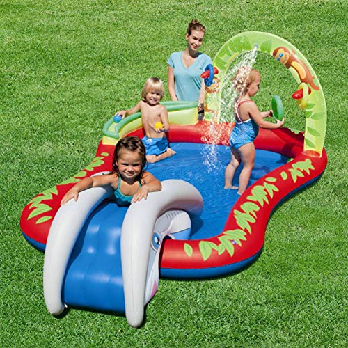 Piscinas para NiñOs Inflables con TobogáN Familia Hinchables Juegos Juguetes Jardin PequeñOs Profundidad Rectangulares 109.8