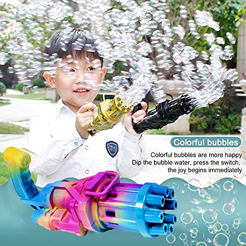 Pistola de burbujas Bubble Machine para niños, juguete genial para regalo, pistola de soplado automática, fuerte estanqueidad, juguete para verano, interior y exterior, bodas