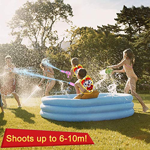 Pistolas de Agua con Tanque de Agua de Playa Juguetes para niños en Verano Juguetes de Verano Caliente para Piscina de Playa Fiesta Jardin Batalla de Agua (1200ml)