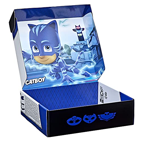 PJ Masks - Catboy Empaque de Poder - Juguete Preescolar - Set con 2 Figuras de acción, vehículo, Brazalete y máscara para niños de 3 años en adelante