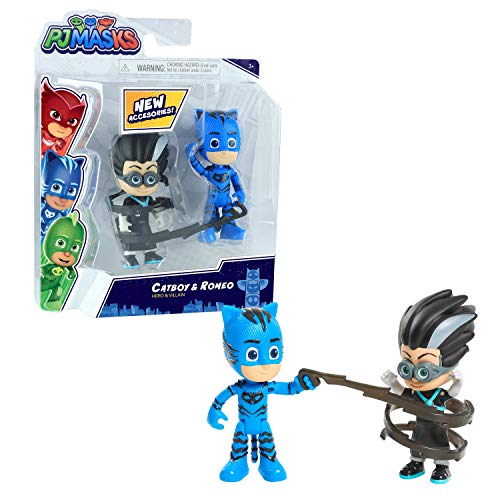 PJ Masks Juego de 2 Figuras – Serie 2 – Catboy & Romeo (Flair Leisure Products PJM65K00)