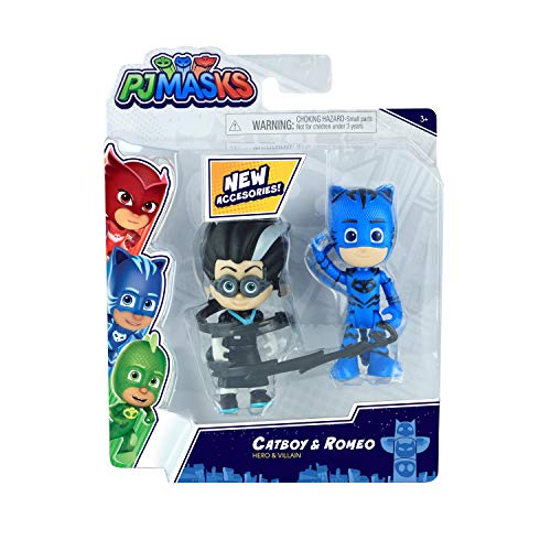 PJ Masks Juego de 2 Figuras – Serie 2 – Catboy & Romeo (Flair Leisure Products PJM65K00)