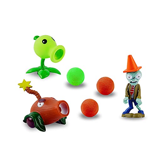 Plantas genuinas vs Zombie 7pcs Box Set Plant Cactus PEASHOOTER FOFFSHIPHROOM SOFT SOBLE ANIME Figura Figura Modelo Muñecas Juguetes para niños