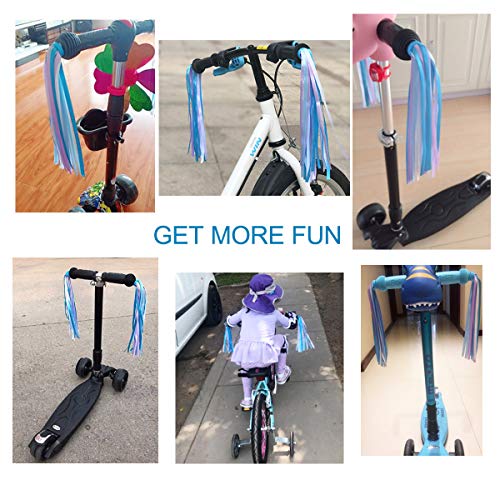 PLATT Bike Handlebar Streamers, Serpentinas para Manillar de Bicicleta,Kids Scooter Cintas de Colores Cintas de Bicicleta Cinta de Borla para