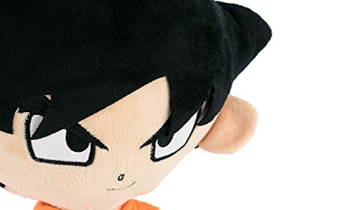 Play by Play Dragon Ball Super- Peluches de los Protagonistas de Bola de Dragón, Goku, Piccolo, Vegeta, Beerus, Monstruo Buu - Calidad Super Soft (23-27cm, Goku Pelo Negro)