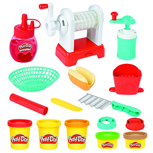 Play-Doh Kitchen Creations-Juego de Patatas Fritas en Espiral para niños a Partir de 3 años, no tóxico, Multicolor (Hasbro F13205L1)