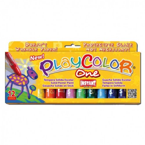 Playcolor 58231 - Témpera sólida, 12 colores