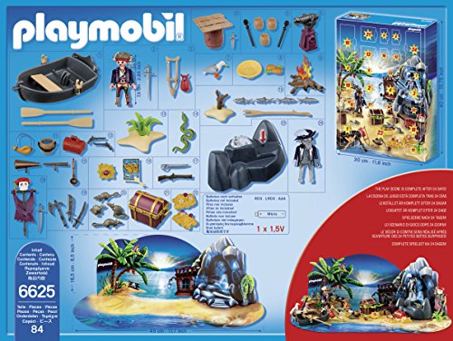 PLAYMOBIL - Calendario de Navidad Isla del Tesoro Pirata (66250)