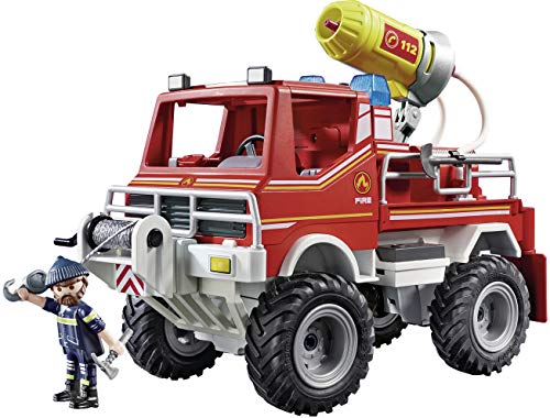 Playmobil City Action Todoterreno con Efectos De Luz Y Sonido, A Partir De 5 Años (9466) + City Action Bomberos con Bomba De Agua, A Partir De 5 Años (9468)